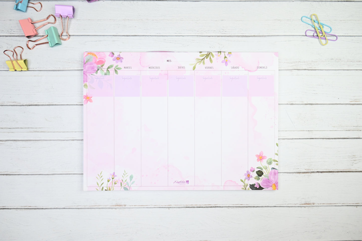 Bloc Semanal | Escritorio Florido