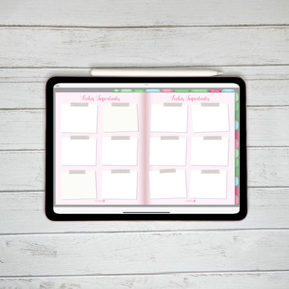 Planner Digital Anual | Docente | Rosa