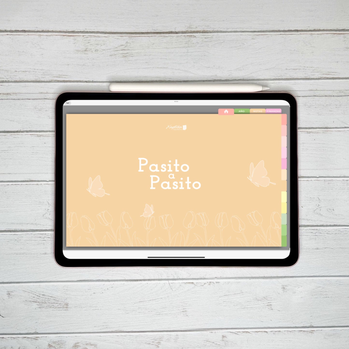 Planner Digital Anual | Semana con horas | Pasito a Pasito