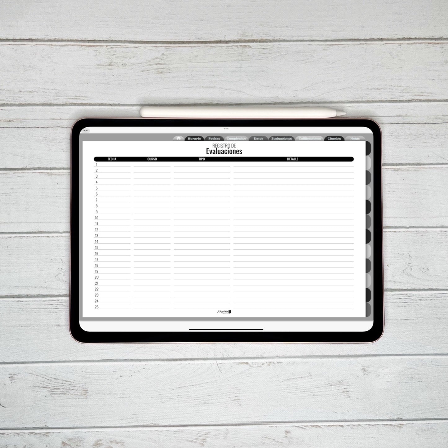 Planner Digital Anual | Docente | Black