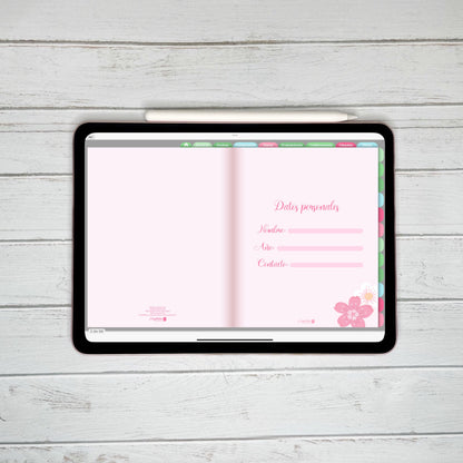 Planner Digital Anual | Docente | Rosa