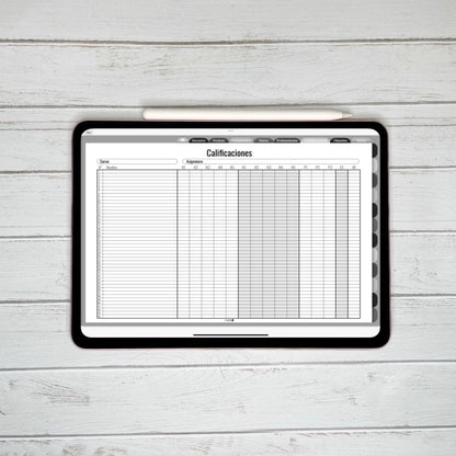 Planner Digital Anual | Docente | Black