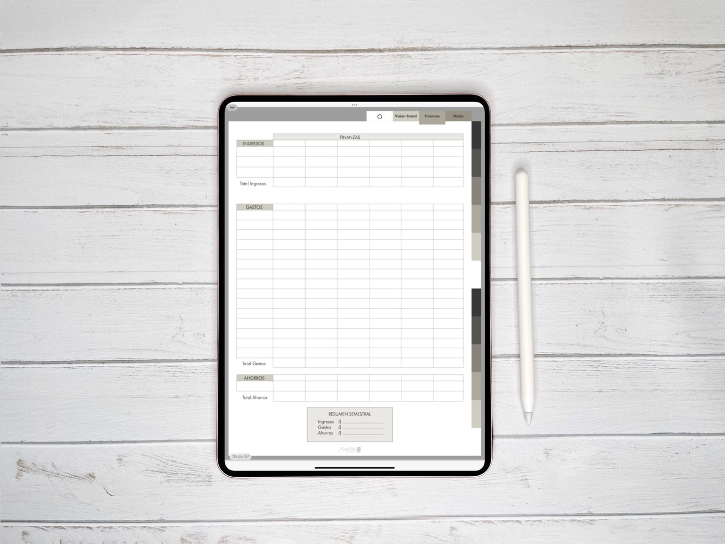 Planner Digital Anual | Vertical | Minimalist