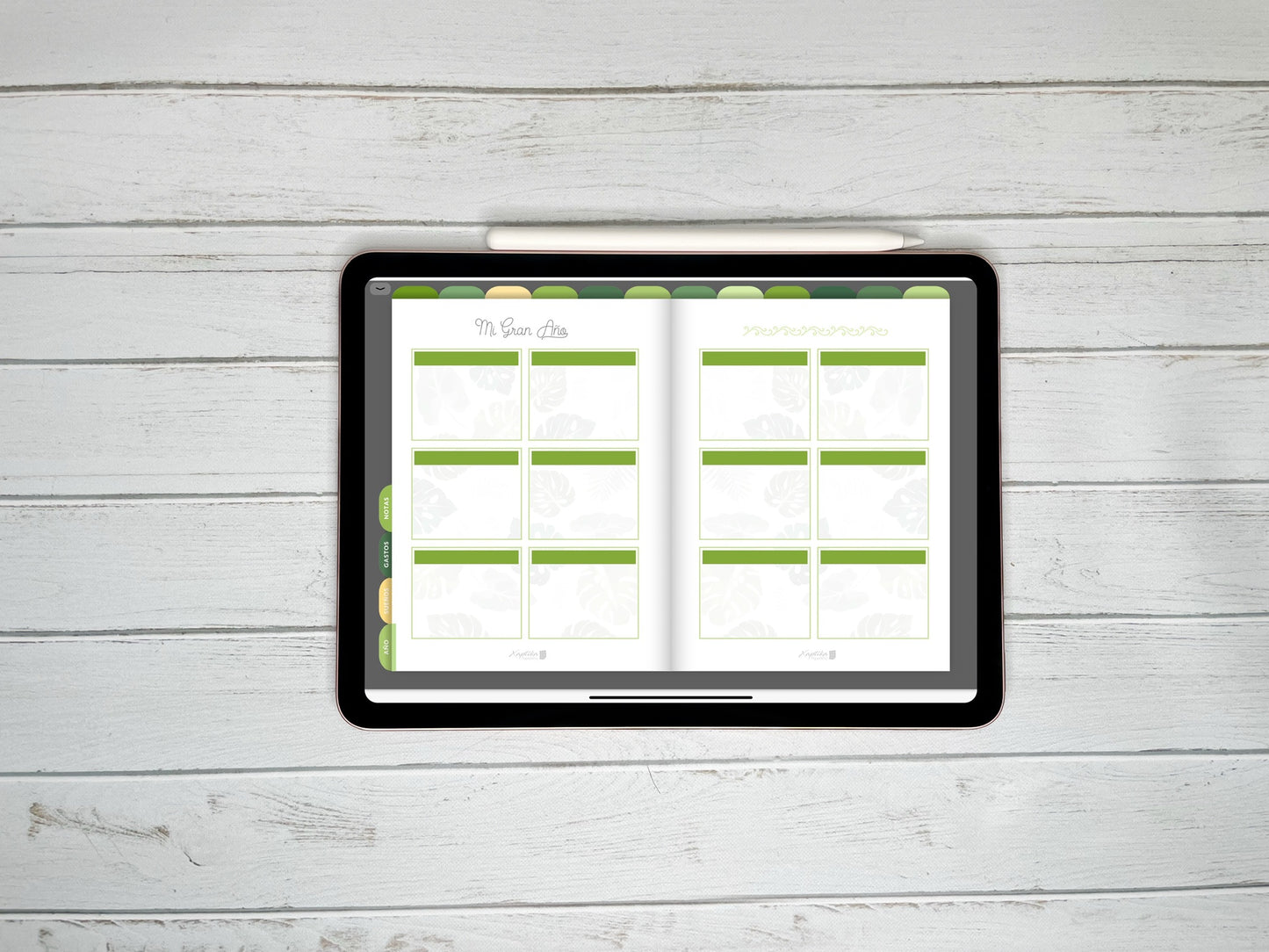 Planner Digital Anual | Monsteras