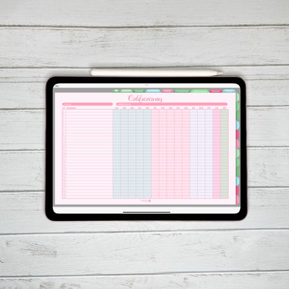 Planner Digital Anual | Docente | Rosa